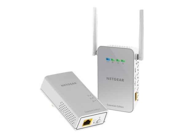 NETGEAR Powerline PLW1000 - PowerLine adaptersats 1GbE, HomePlug AV (HPAV) 2.0, IEEE 1901 Dubbelband - vägginsticksbar - med NETGEAR PowerLINE 1000 A