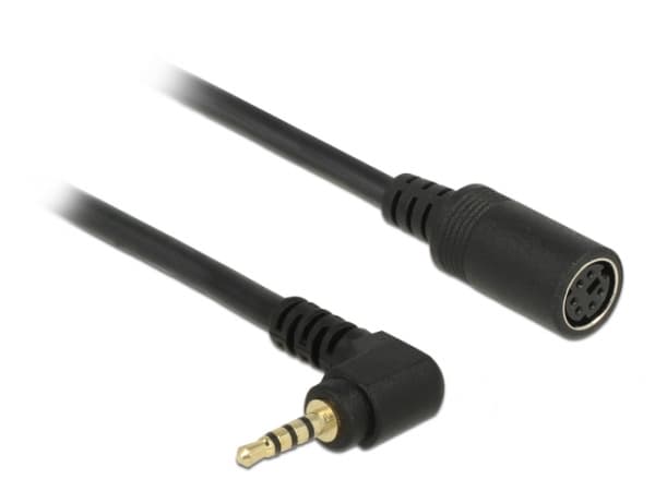 Navilock - GPS-kabel - 6-PIN DIN hona till 4-pin mikrokontakt hane vinklad - 52 cm - svart