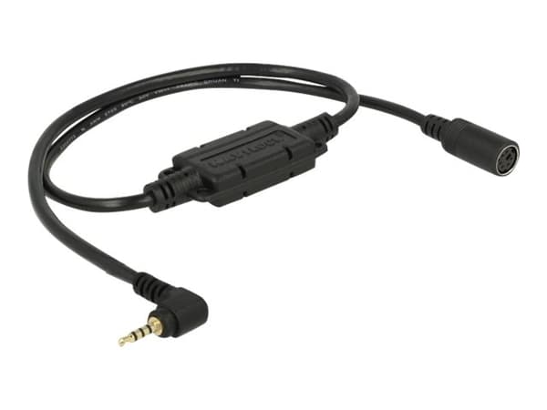 Navilock - GPS-kabel - 6-PIN DIN hona till 4-pin mikrokontakt hane vinklad - 52 cm - svart