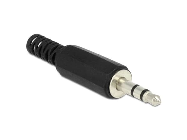 Delock - Audio-kontakt - mini-phone stereo 3.5 mm hane - svart