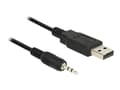 Miniatyrbilde 1 av 5: Delock Cable USB TTL male > 2.5 mm 3 pin stereo jack male 1.8 m (3.3 V) - Seriell adapter - USB - serie