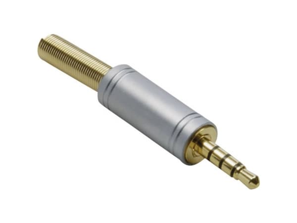 BKL Electronic 1103088 Jakkipistoke 3,5 mm Liitin, suora Navat: 4 Stereo Gold 1 kpl