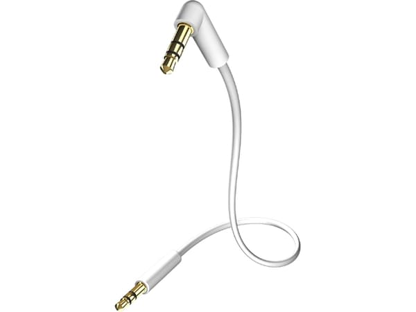 in-akustik Star Jack 90° MP3 Audio Cable - Ljudkabel - mini-phone stereo 3.5 mm hane till mini-phone stereo 3.5 mm hane - 75 cm - dubbelt skärmad - v