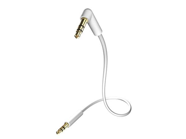 in-akustik Star Jack 90° MP3 Audio Cable - Ljudkabel - mini-phone stereo 3.5 mm hane till mini-phone stereo 3.5 mm hane - 75 cm - dubbelt skärmad - v