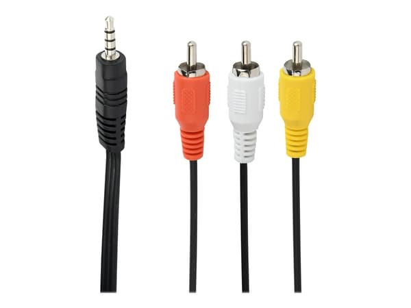 Cablexpert - Video/audiokaapeli - 4-nastainen minipistoke RCA x 3 pistokkeeseen - 2 m