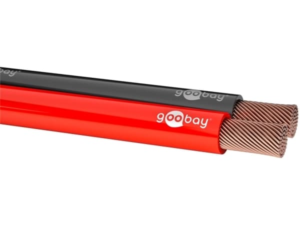 Goobay 67730, Kobberkledd aluminium (CCA), 25 m, Sort, Rød