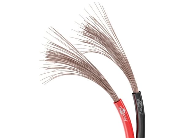 Goobay 67730, Kobberkledd aluminium (CCA), 25 m, Sort, Rød