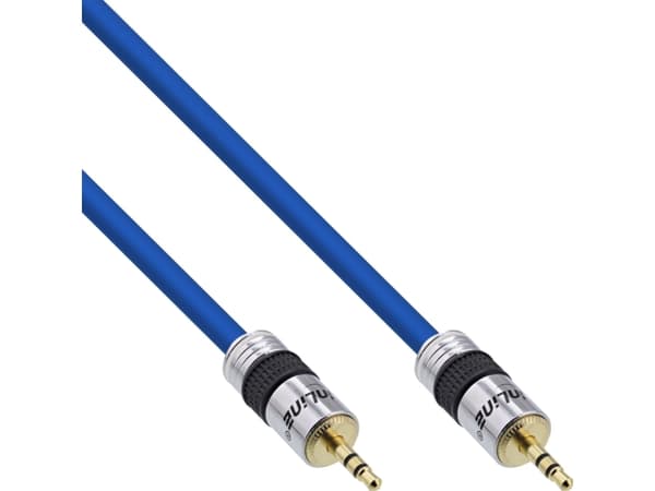InLine 99954P, 3,5mm, Hankoppling, 3,5mm, Hankoppling, 0,5 m, Blå