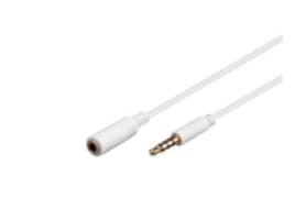 Microconnect 3.5mm - 3.5mm, 2.0m, 3.5mm, Uros, 3.5mm, Naaras, 2 m, Valkoinen