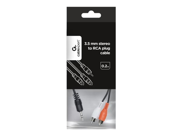Gembird - Lydkabel - RCA hann til mini-phone stereo 3.5 mm hann - 20 cm