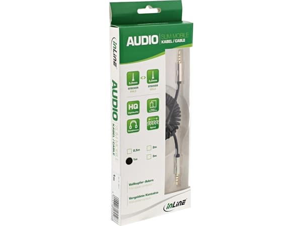 Kabel InLine Jack 3,5 mm - Jack 3,5 mm 1 m Silver (99271)