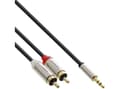 Miniatyrbild 4 av 4: InLine 5.0m 3.5mm - 3.5mm, 3.5mm, 3.5mm, Hanstik, 2 x RCA, Hanstik, 5 m, Svart