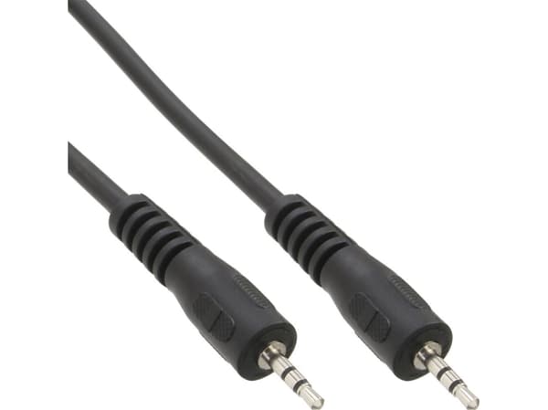 InLine 99936G, 2,5 mm, Manlig kontakt, 2,5 mm, Manlig kontakt, 5 m, Svart
