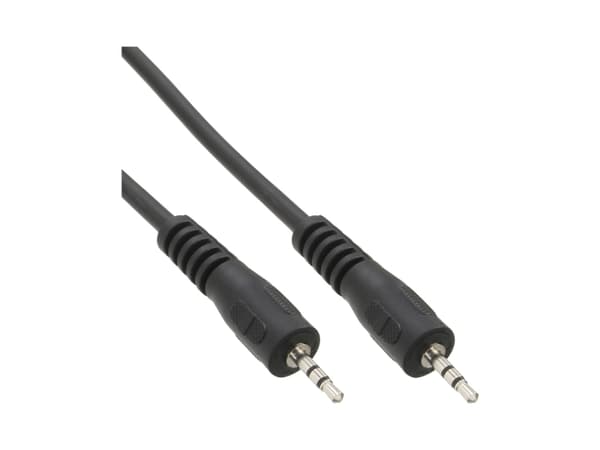 InLine 99936G, 2,5 mm, Manlig kontakt, 2,5 mm, Manlig kontakt, 5 m, Svart