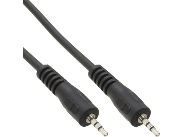 InLine 99936G, 2,5 mm, Manlig kontakt, 2,5 mm, Manlig kontakt, 5 m, Svart
