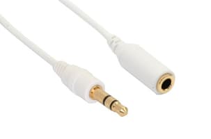 InLine 99934W, 3,5 mm, manlig kontakt, 3,5 mm, kvinnlig kontakt, 1 m, vit