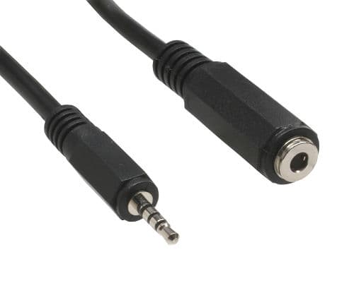 InLine 99308B, 2.5mm, Manlig kontakt, 3.5mm, Kvinnlig kontakt, 0,2 m, Svart