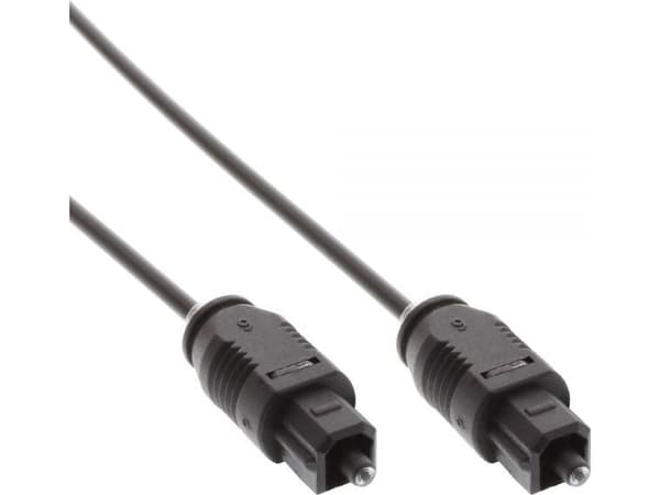 InLine 89916, Toslink, Hankjønn, Toslink, Hankjønn, 15 m, Sort