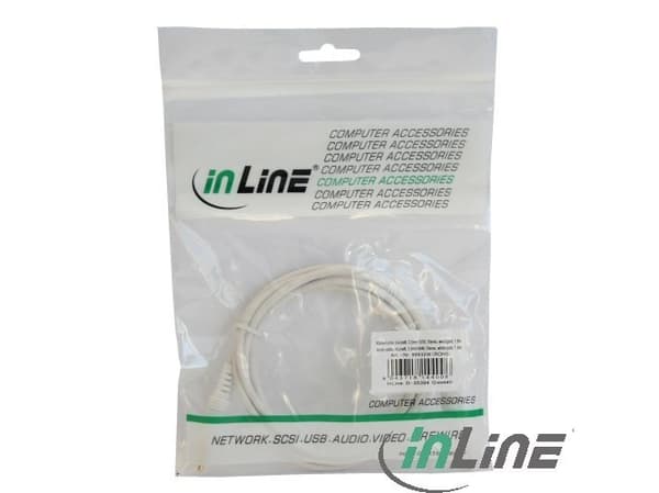 InLine 99932W, 3.5mm, Uros, 3.5mm, Uros, 1,5 m, Valkoinen