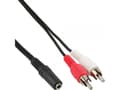 Miniatyrbilde 1 av 5: InLine 89940C, 2 x RCA, Hankjønn, 3.5mm, Hunkjønn, 2 m, Sort