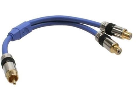 InLine RCA - 2 x RCA M-F 0.25m, RCA, Hankjønn, 2 x RCA, Hunkjønn, 0,25 m, Blå