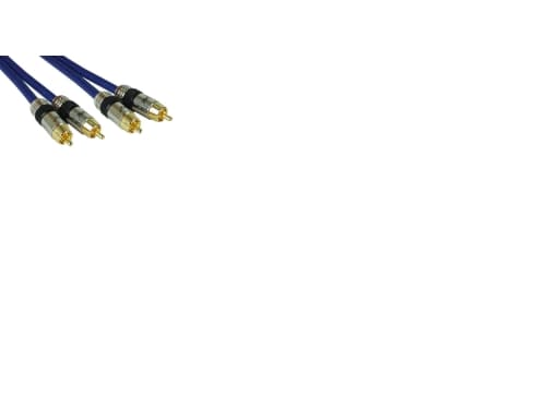 InLine 4043718018178, 2 x RCA, Hankjønn, 2 x RCA, Hankjønn, 2 m, Blå