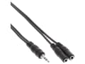 Miniatyrbilde 1 av 4: InLine 99300D, 3.5mm, Hankjønn, 2 x 3.5mm, Hunkjønn, 5 m, Sort