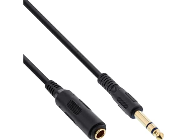 InLine 99973, 6.35mm, Hanstik, 6.35mm, Hunstik, 3 m, musta