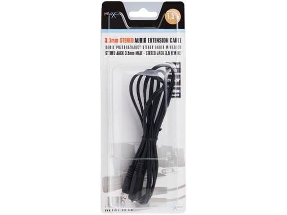NATEC 1.5m 3.5mm, 3.5mm, Uros, 3.5mm, Naaras, 1,5 m, Musta
