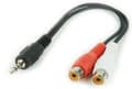 Miniatyrbild 4 av 5: Gembird - Audio-adapter - RCA x 2 hona till mini-phone stereo 3.5 mm hane - 20 cm - svart