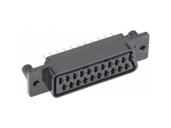 BKL Electronic 0903012 Scart-stik Tilslutning, indbygning lodret Poltal: 21 Sort 1 stk