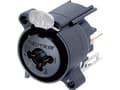 Miniatyrbild 3 av 3: Neutrik NCJ6FA-V, XLR, Svart, 1500 V, 10 mO, 50 V, 3 A