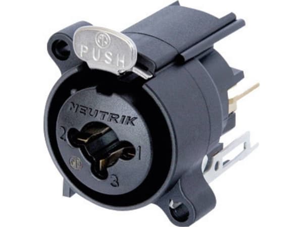 Neutrik NCJ6FA-V, XLR, Svart, 1500 V, 10 mO, 50 V, 3 A
