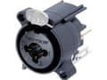 Miniatyrbild 2 av 3: Neutrik NCJ6FA-V, XLR, Svart, 1500 V, 10 mO, 50 V, 3 A