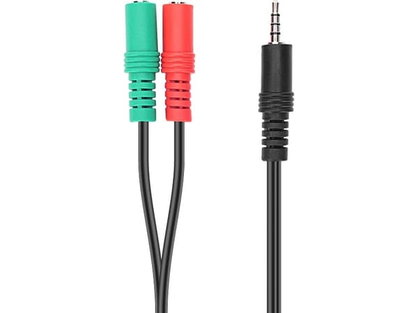 SPEEDLINK TRAX - Headsetadapter - minitelefonstereo 3,5 mm hunn til 4-pinners miniplugg hann - 23 cm - for Sony DualShock 4, 4 v2