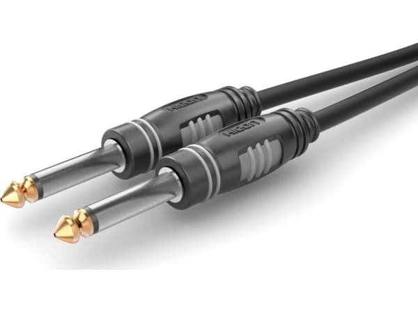 Sommer Cable HBA-6M-0060 Jack Audio Tilslutningskabel [1x Jackstik 6.3 mm (mono) - 1x Jackstik 6.3 mm (mono)] 0.60 m Sort