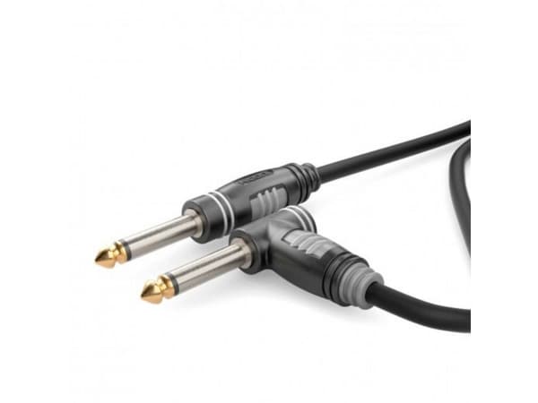 Hicon Jack Audio Tilslutningskabel [1x #####Klinkenstecker 6.3 mm (mono) - 1x #####Klinkenstecker 6.3 mm (mono)] 6.00 m Sort