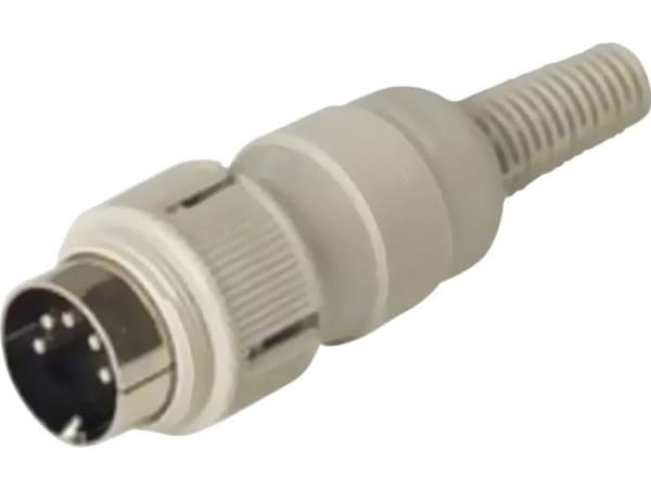 Hirschmann 930 965-517-1 DIN-rundstik Stik, lige Poltal: 5 Grå 1 stk