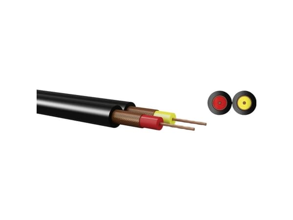 Kabeltronik 640201400-100 Diodekabel 2 x 0.14 mm² Sort 100 m