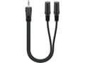 Miniatyrbilde 5 av 5: Goobay AVK 317-020 0.2m, 3.5mm, Hankjønn, 2 x 3.5mm, Hunkjønn, 0,2 m, Sort