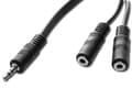 Miniatyrbilde 2 av 5: Goobay AVK 317-020 0.2m, 3.5mm, Hankjønn, 2 x 3.5mm, Hunkjønn, 0,2 m, Sort