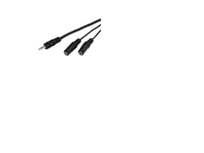 Goobay AVK 317-020 0.2m, 3.5mm, Hankjønn, 2 x 3.5mm, Hunkjønn, 0,2 m, Sort