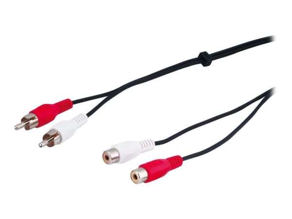MicroConnect - Lydkabel - RCA hann til RCA hunn - 10 m