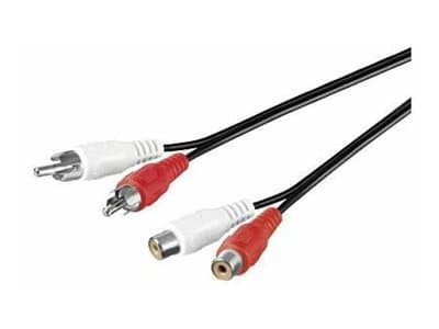 MicroConnect - Lydkabel - RCA hann til RCA hunn - 10 m