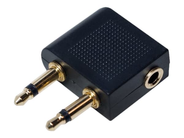 LogiLink - Fly-audioadapter - mono-ministik (han) til mini-telefonstereo 3,5 mm (hun)