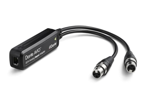 Monacor ADP-DAI-2X0, 2 x XLR (3-pin), Hankontakt, RJ-45, Honkontakt, Svart