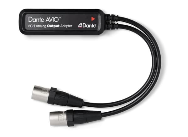 Monacor ADP-DAO-0X2, RJ-45, honkontakt, 2 x XLR (3-polig), hankontakt, svart
