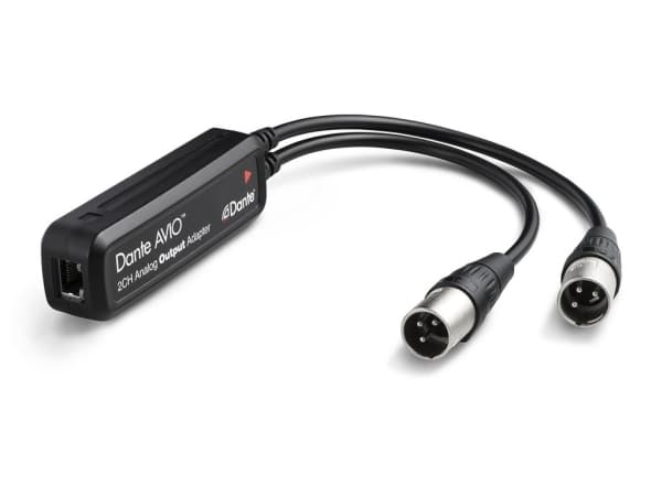 Monacor ADP-DAO-0X2, RJ-45, honkontakt, 2 x XLR (3-polig), hankontakt, svart