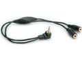 Miniatyrbilde 2 av 2: ROLINE Y Audio Cable with 3.5 mm Stereo Plug (2x speaker lines), Volume Control, Sort