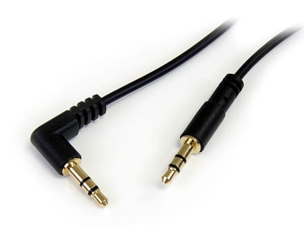StarTech.com 91 cm Slim 3,5 mm till högervinklad stereoaudiokabel – M/M